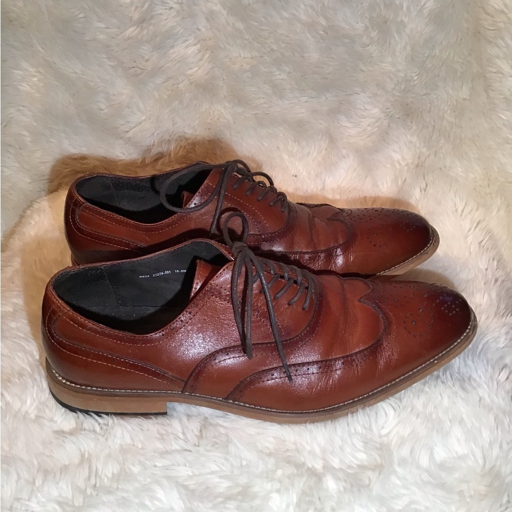 Stacy adams bron leather Oxford shoes size 10.5